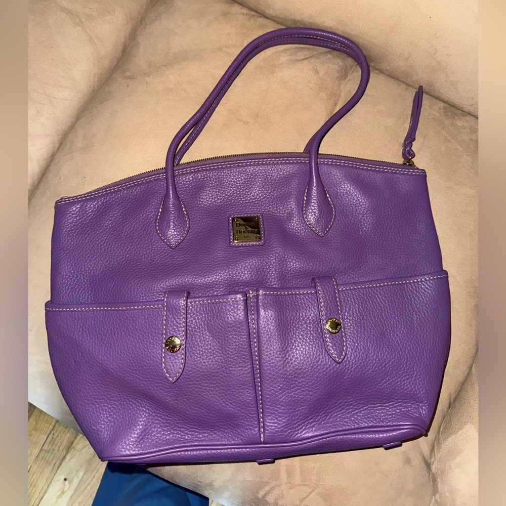 Dooney & Bourke Violet Leather Tote